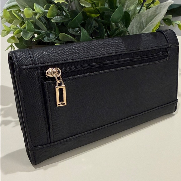 Guess Black Wallet with Gold Accents - Picture 4 of 11
